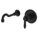 Eleanor Wall Basin/Bath Mixer Set, Matte Black