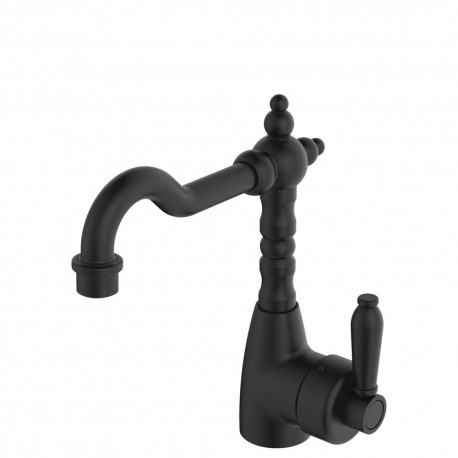 Eleanor Shepherds Crook Basin Mixer, Matte Black