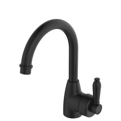 Eleanor Gooseneck Basin Mixer, Matte Black