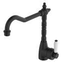 Eleanor Shepherds Crook Sink Mixer, Matt Black/Chrome/Urban Brass/Brushed Nickel