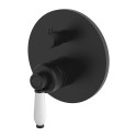 Eleanor Wall Diverter Mixer, Matte Black / Ceramic