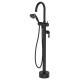 Eleanor Floor Mixer & Shower, Matte Black / Matte Black