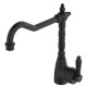 Eleanor Shepherds Crook Sink Mixer, Matte Black / Ceramic