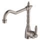 Eleanor Shepherds Crook Sink Mixer, Matte Black / Ceramic