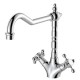 Lillian Shepherds Crook Sink Mixer, Matte Black/Chrome/Urban Brass/Brushed Nickel/Champagne