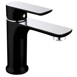 Sleek Basin Mixer (Black / Chrome)