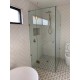 Gem Series Configuration A Frameless Pivot Shower Screens Front 