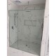 Gem Series Configuration B Frameless Pivot Shower Screens Front Only