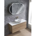 Mina Collection Natural Timber  Colour Wall Hung Vanity Set With Stone Top