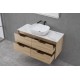 MINA Premium Plywood Finger Pull Drawers Wall Hung Vanity With Stone top 