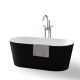  Black & White Freestanding Bathtub VU816