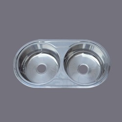 Round Double Bowl Sink JH013
