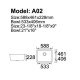 Square Kitchen Sink A02 line drawing